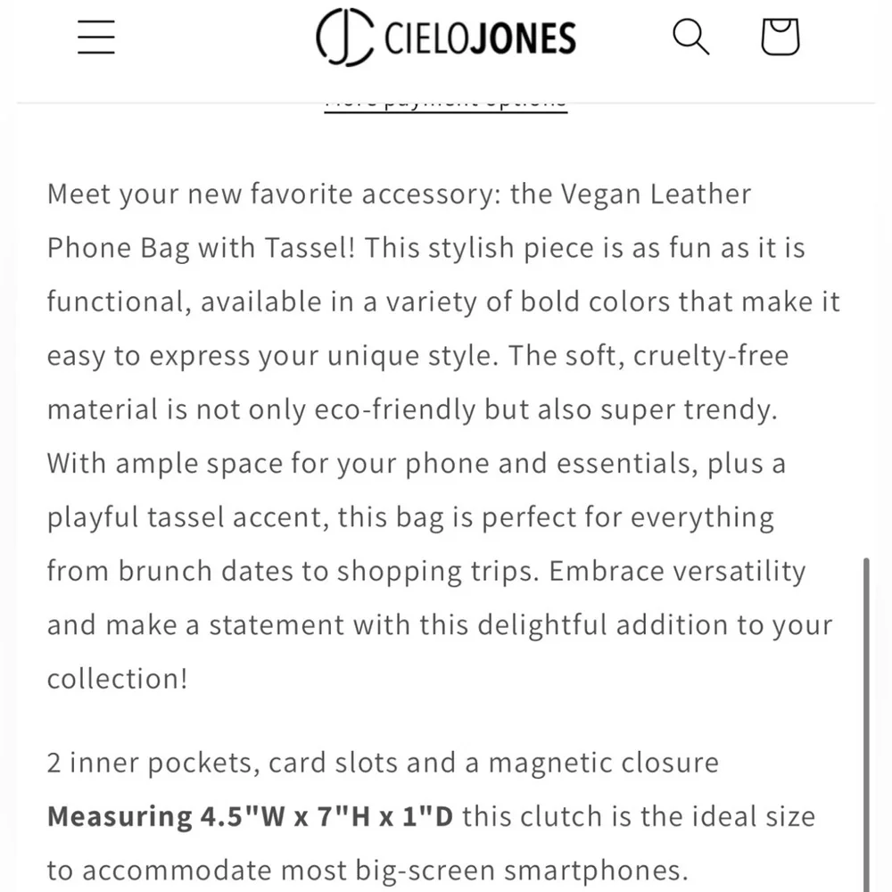 Vegan Leather Red Phone Wallet Bag